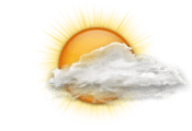 Partly cloudy
