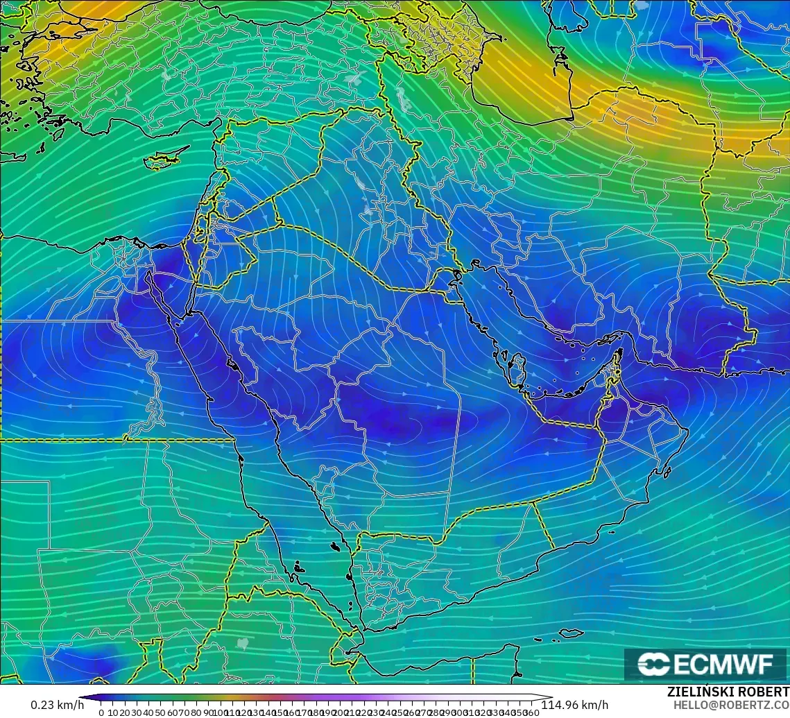 ECMWF IFS 0.25° модель - Таяу Шығыс, Жел 300 hPa (жайт ағысы)