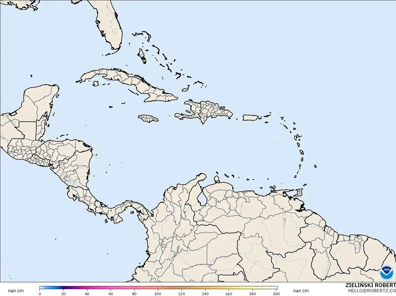 GFS модель - Кариб теңізі, Қар Қалыңдығы