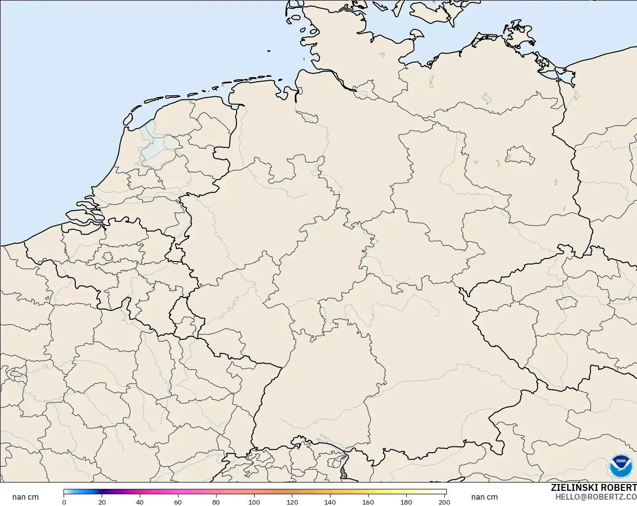 GFS модель - Германия, Қар Қалыңдығы