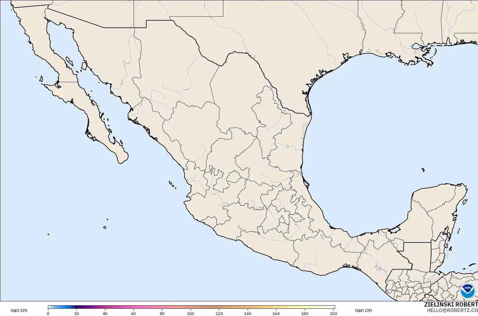 GFS модель - Мексика, Қар Қалыңдығы