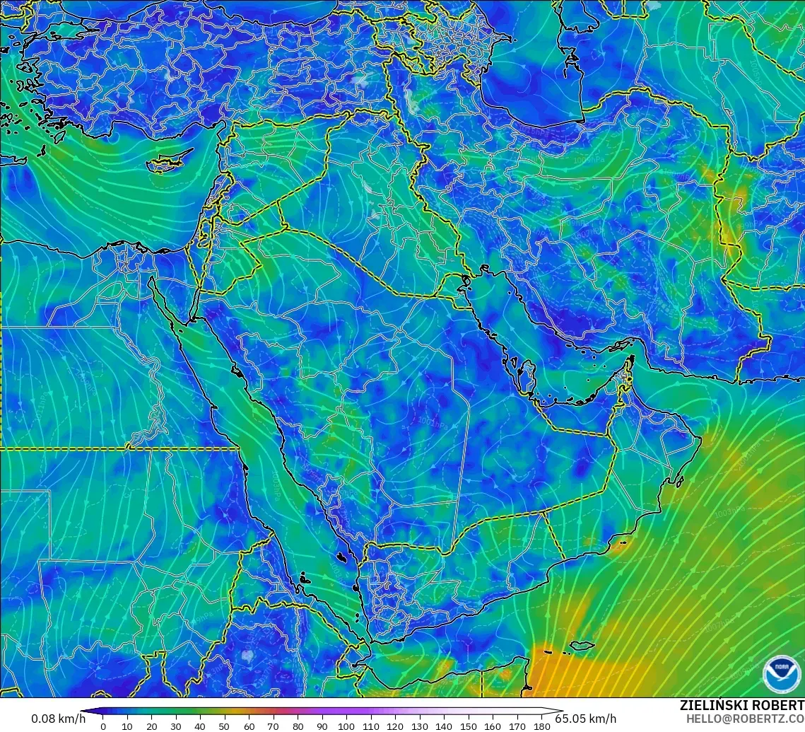 GFS модель - Таяу Шығыс, Жел 10 м