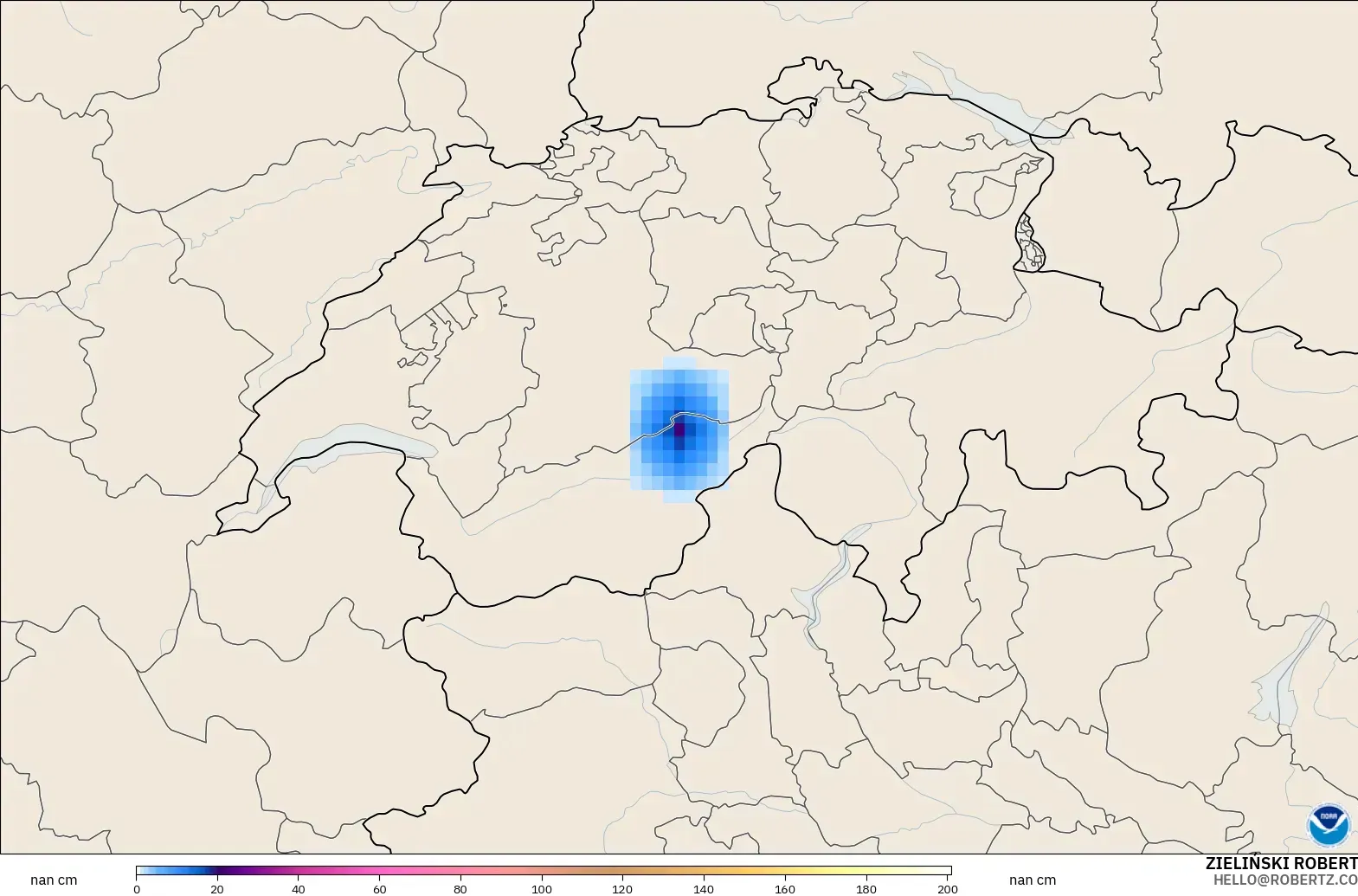 GFS модель - Швейцария, Қар Қалыңдығы