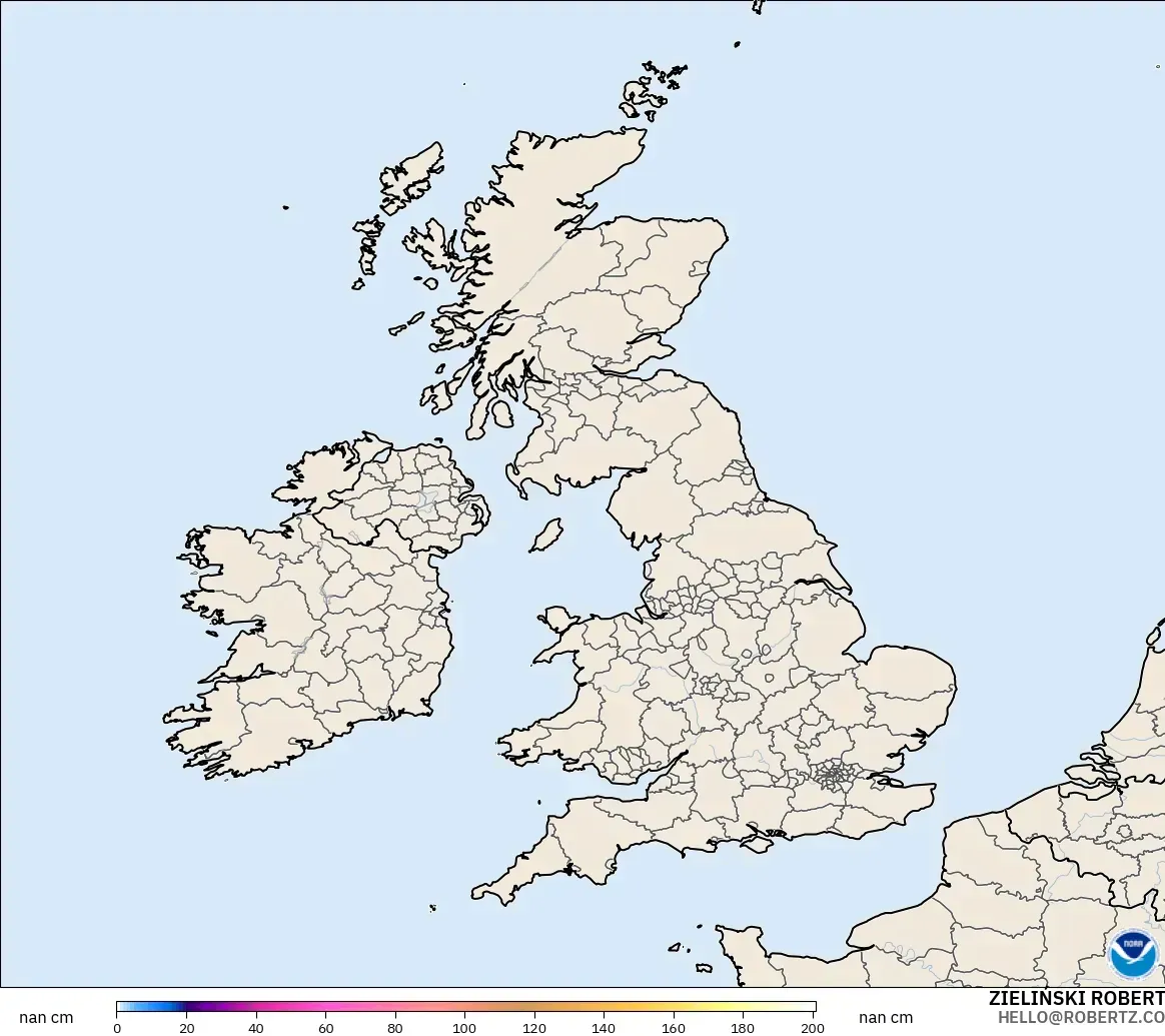 GFS модель - Ұлыбритания, Қар Қалыңдығы