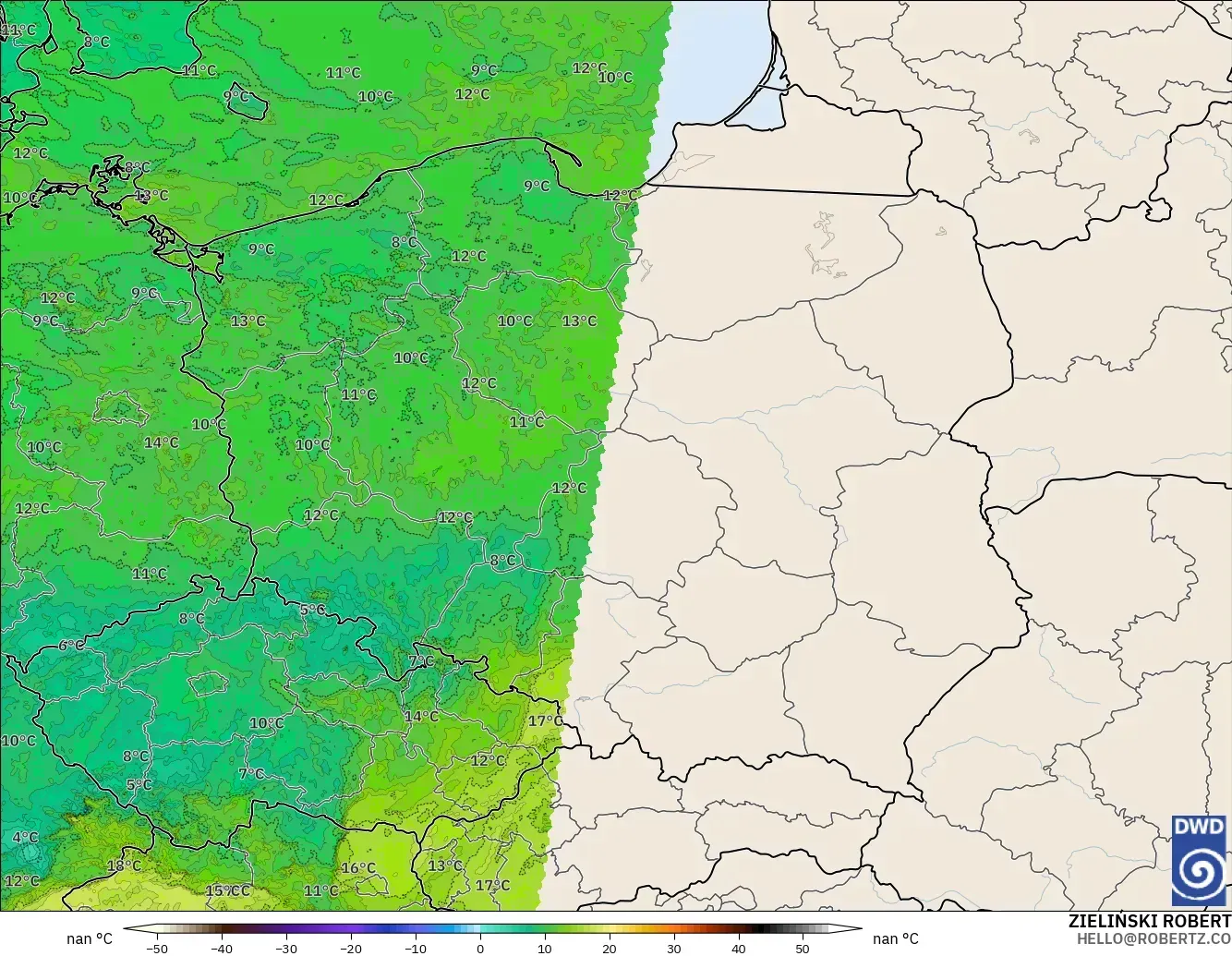 ICON Германия 2 км модель - Польша, Шық Нүктесі 2 м